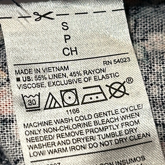 Old Navy Cami Dress Linen Blend Floral Size Small - Picture 9 of 9